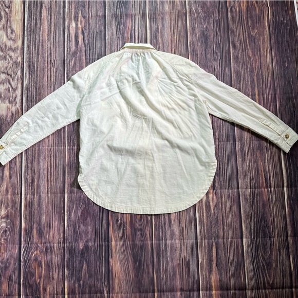 Free People Sunshine In My Pockets Buttondown Thick Linen Cotton Long Sleeve - Picture 10 of 13